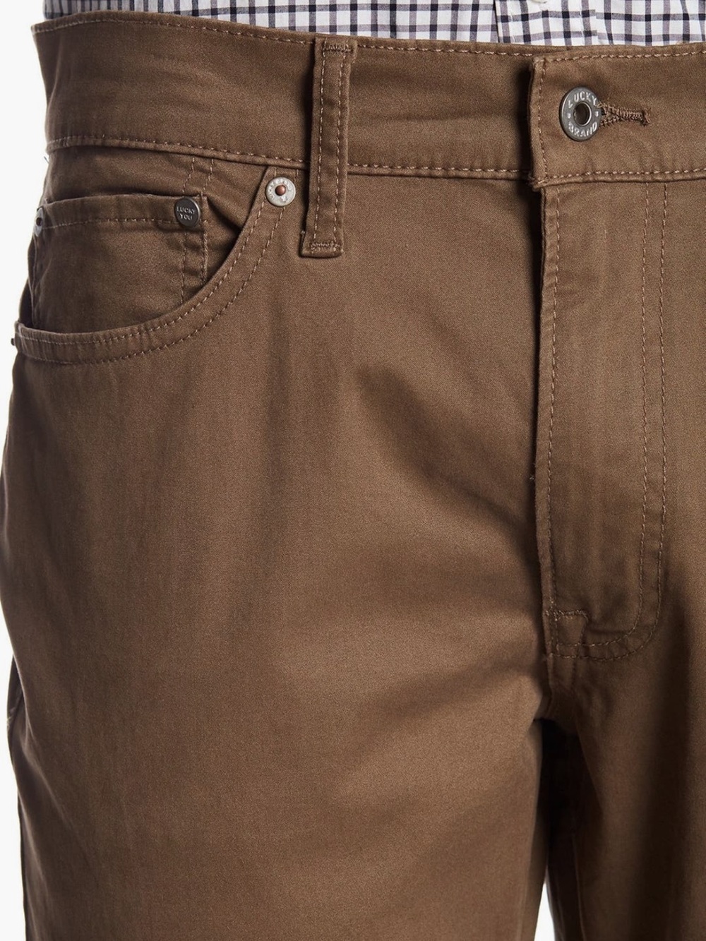 Lucky Brand 121 Slim Straight Leg Pants • BARK Brown • Size 40x30 • NWT - Picture 4 of 12